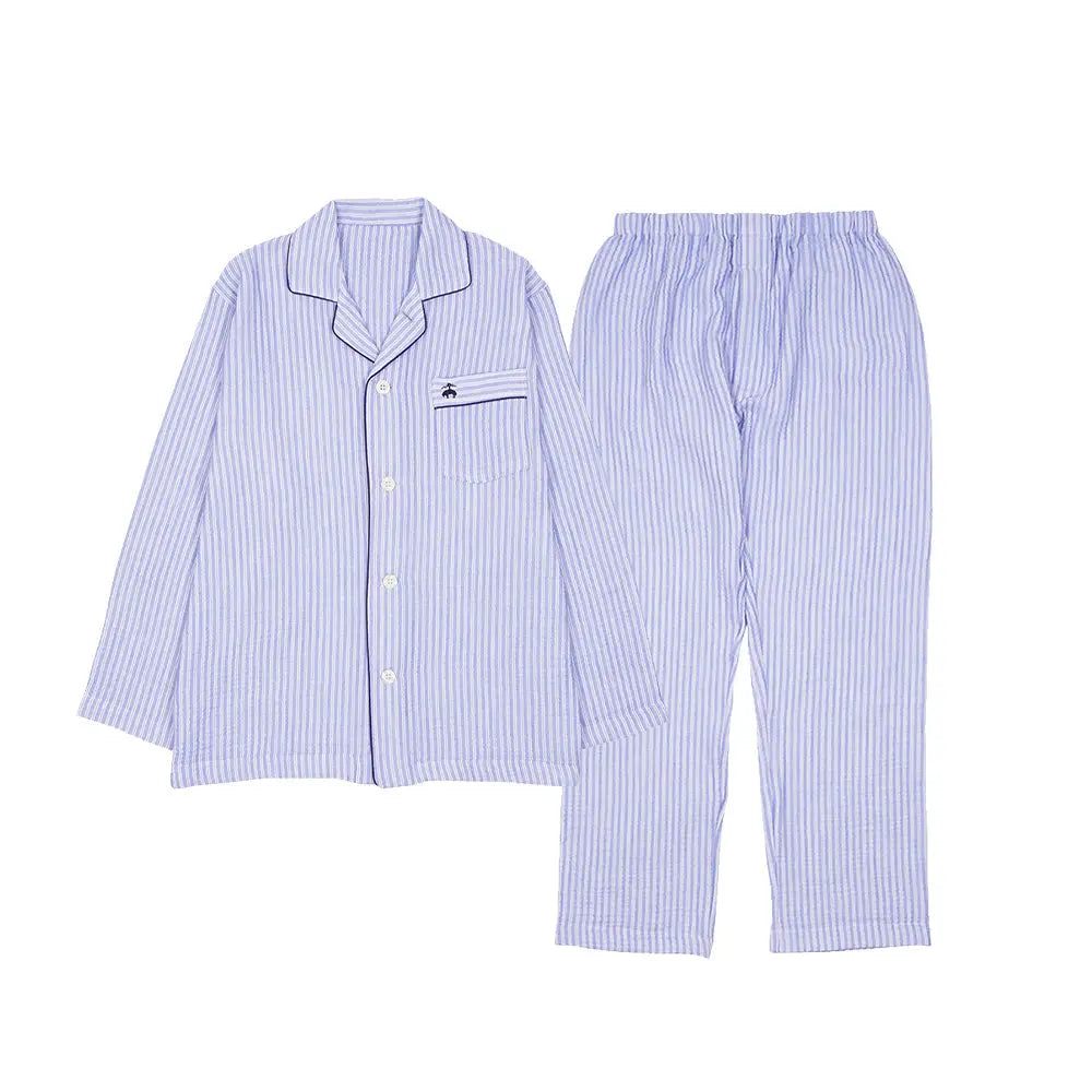 Brooks Brothers ブルックス ブラザーズ パジャマ 無撚糸トリプルガーゼストライプ - パジャマ Blue / L RENOWNINX ONLINE SHOP