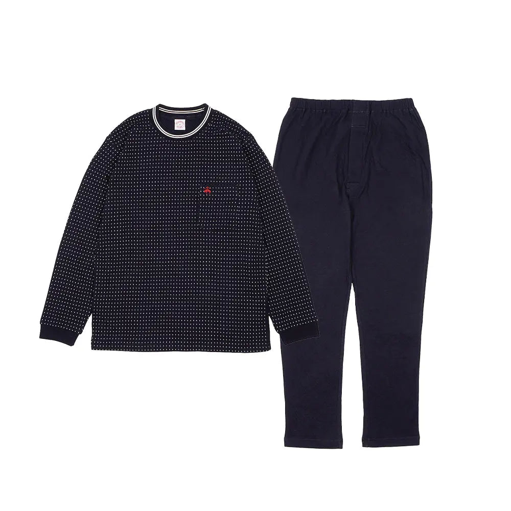 Brooks Brothers ブルックス ブラザーズ パジャマ 接結ドットジャカードクルー - パジャマ Navy / L RENOWNINX ONLINE SHOP