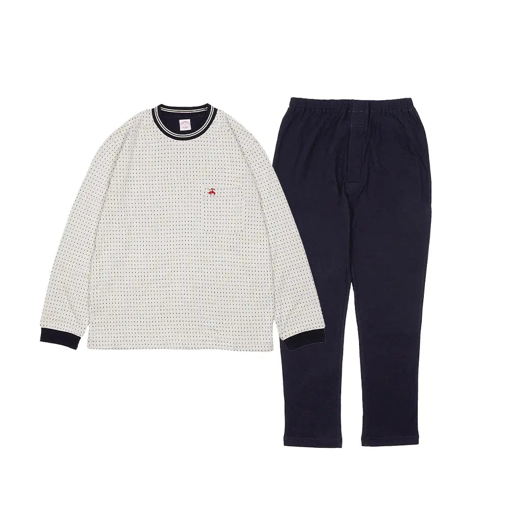 Brooks Brothers ブルックス ブラザーズ パジャマ 接結ドットジャカードクルー - パジャマ Off White / L RENOWNINX ONLINE SHOP