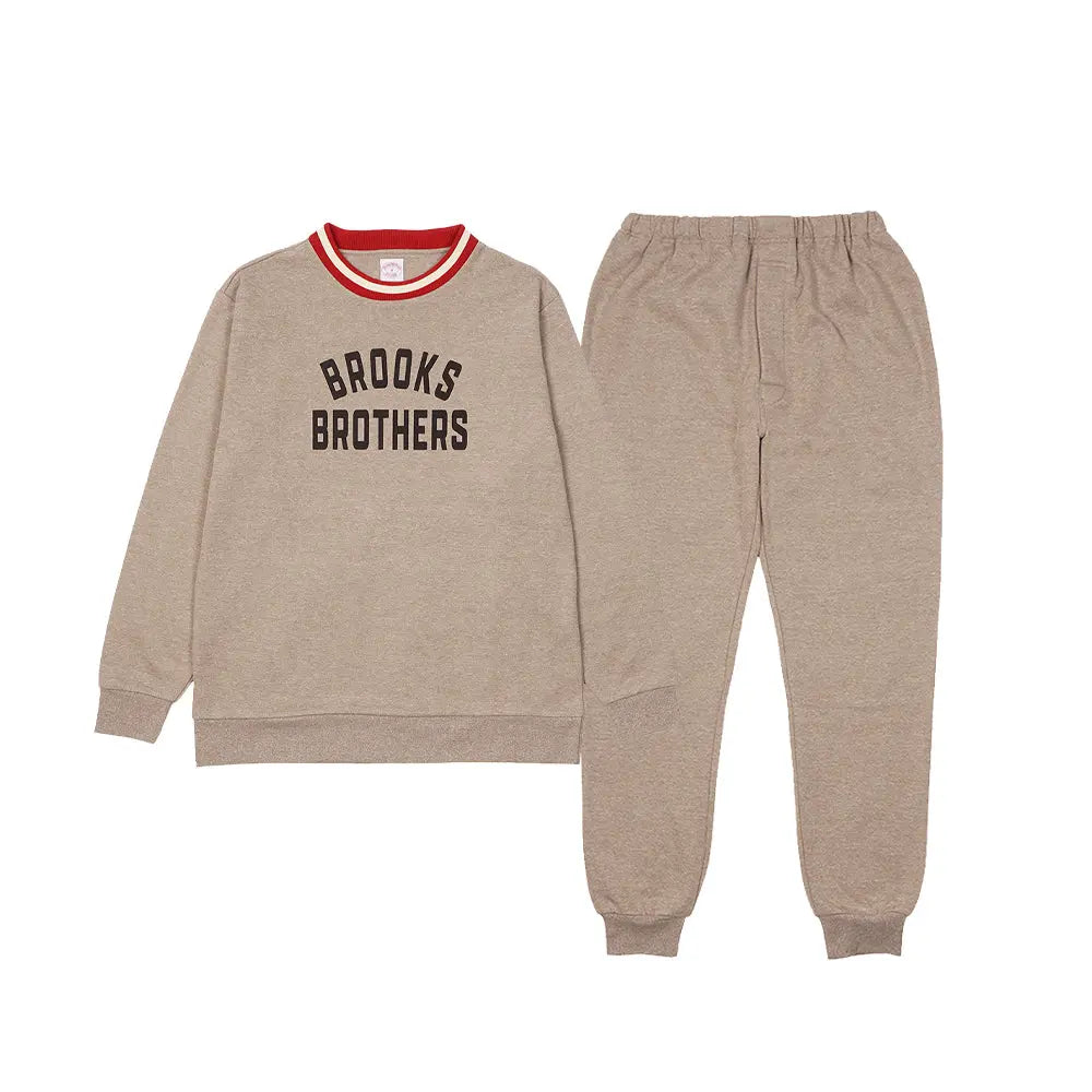 Brooks Brothers ブルックス ブラザーズ パジャマ 裏毛裏起毛 杢調無地クルー - パジャマ Brown / L RENOWNINX ONLINE SHOP
