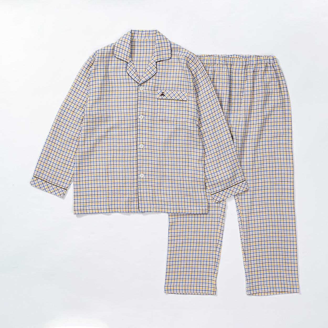 Brooks Brothers ブルックス ブラザーズ パジャマ やわらかダブルガーゼチェック - パジャマ Yellow / L RENOWNINX ONLINE SHOP