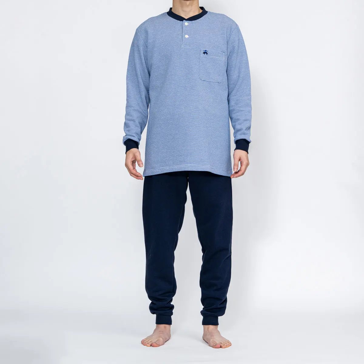 Brooks Brothers ブルックス ブラザーズ  裏毛裏起毛細ボーダー - パジャマ Blue / L RENOWNINX ONLINE SHOP