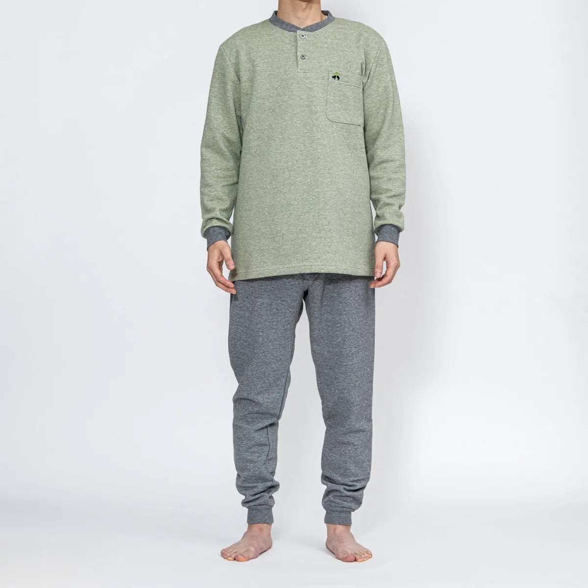 Brooks Brothers ブルックス ブラザーズ  裏毛裏起毛細ボーダー - パジャマ Green / L RENOWNINX ONLINE SHOP