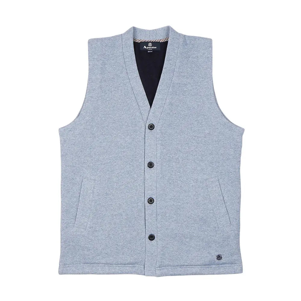 Aquascutum アクアスキュータム 綿100% 杢裏毛裏起毛ベスト - ガウンはおりもの Blue / L RENOWNINX ONLINE SHOP