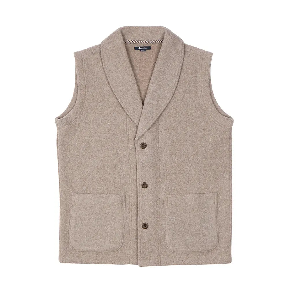 Aquascutum アクアスキュータム TRフリース無地ベスト - ガウンはおりもの Brown / L RENOWNINX ONLINE SHOP