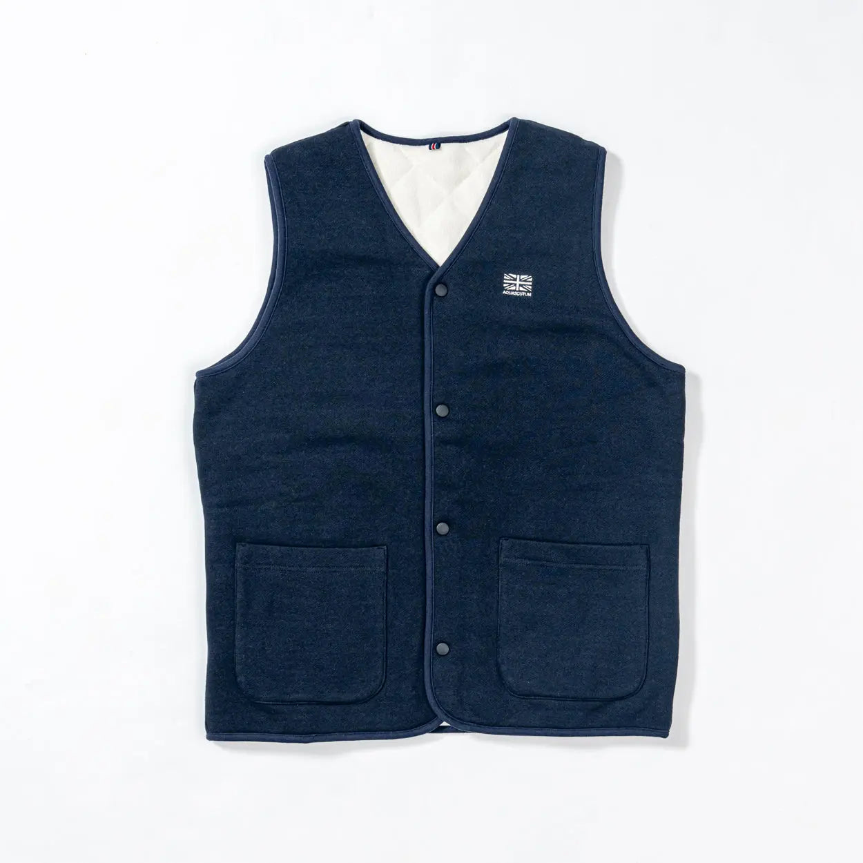 Aquascutum アクアスキュータム 綿100%+マイクロフリース リバーシブルベスト - ガウンはおりもの RENOWNINX ONLINE SHOP