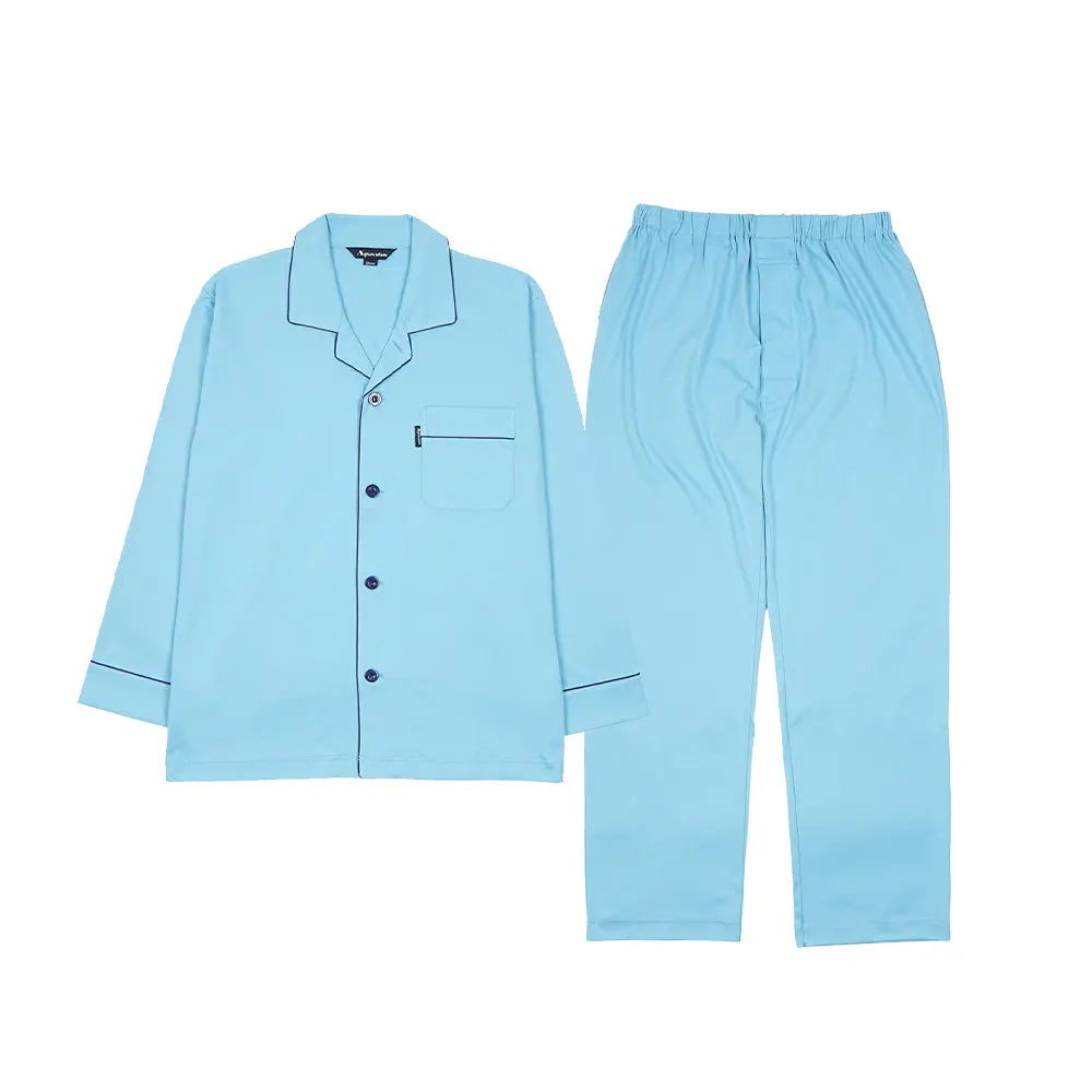Aquascutum アクアスキュータム パジャマ 60スムース無地 - パジャマ Blue / L RENOWNINX ONLINE SHOP