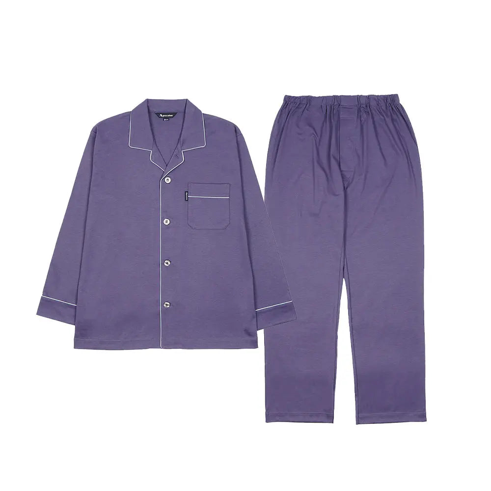 Aquascutum アクアスキュータム パジャマ 60スムース無地 - パジャマ Purple / L RENOWNINX ONLINE SHOP