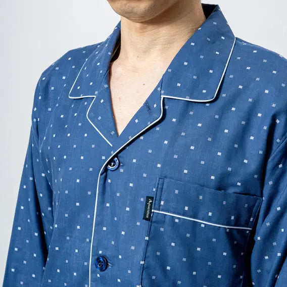 Aquascutum アクアスキュータム パジャマ ガーゼ小紋柄スーパーソフト - パジャマ RENOWNINX ONLINE SHOP