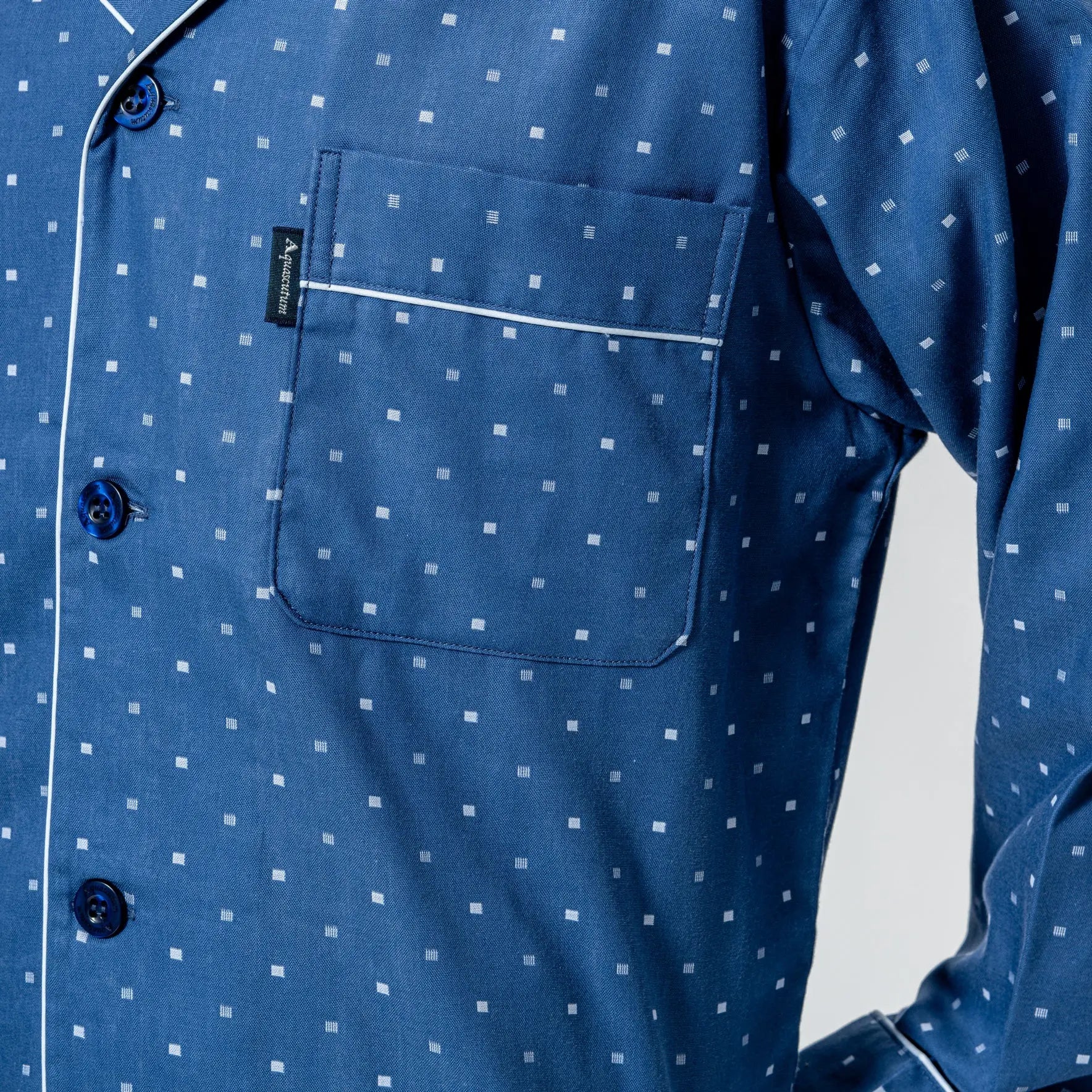 Aquascutum アクアスキュータム パジャマ ガーゼ小紋柄スーパーソフト - パジャマ RENOWNINX ONLINE SHOP