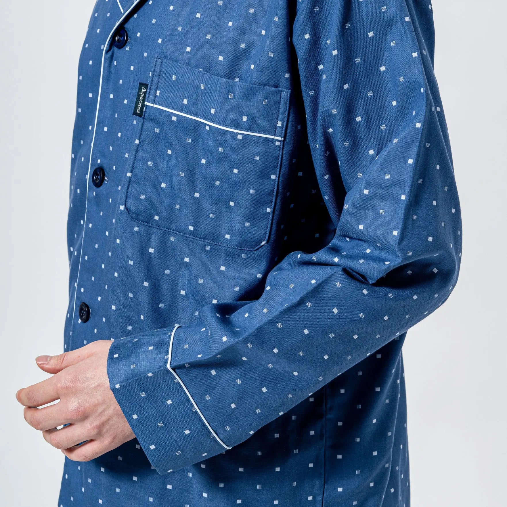 Aquascutum アクアスキュータム パジャマ ガーゼ小紋柄スーパーソフト - パジャマ RENOWNINX ONLINE SHOP