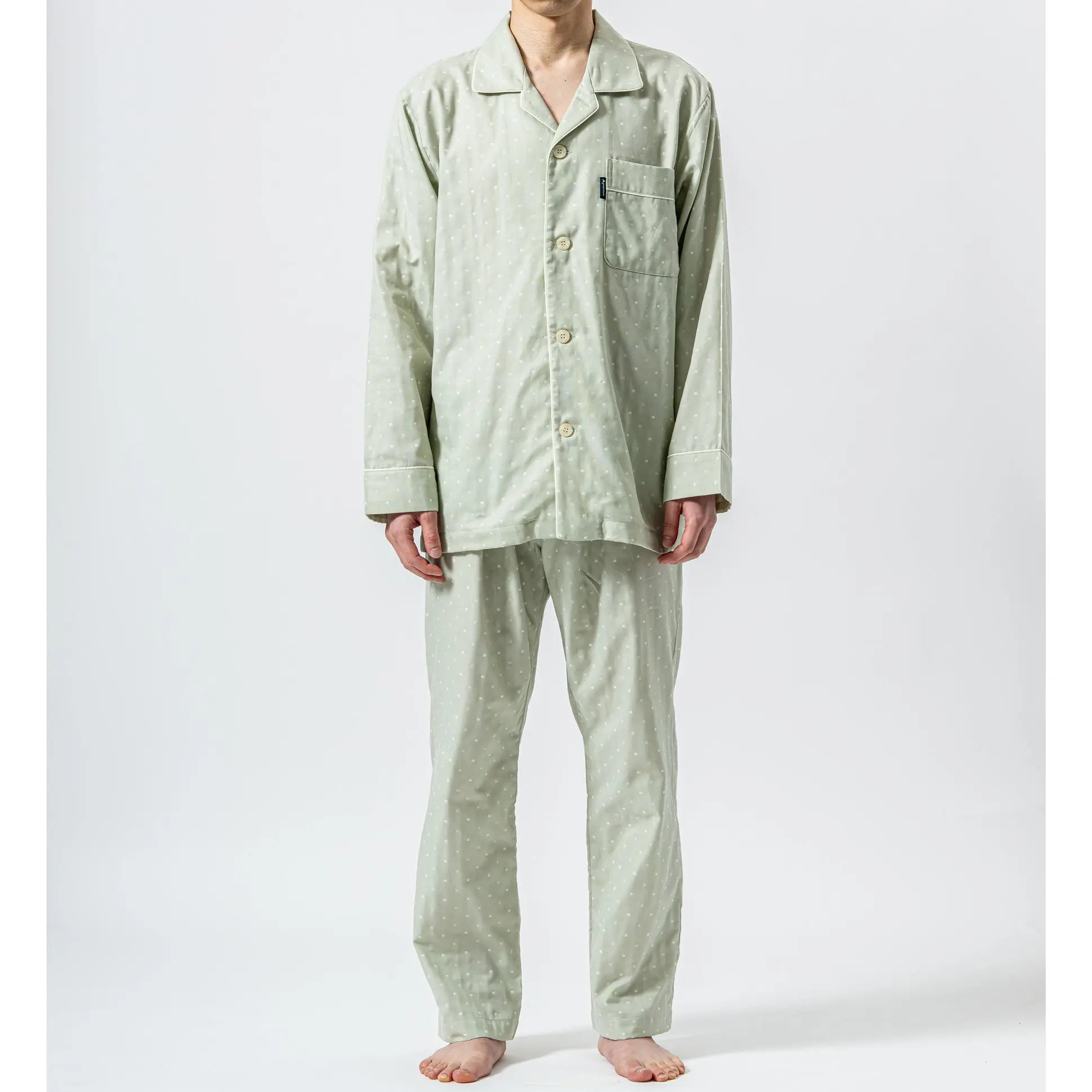 Aquascutum アクアスキュータム パジャマ ガーゼ小紋柄スーパーソフト - パジャマ Light Green / L RENOWNINX ONLINE SHOP