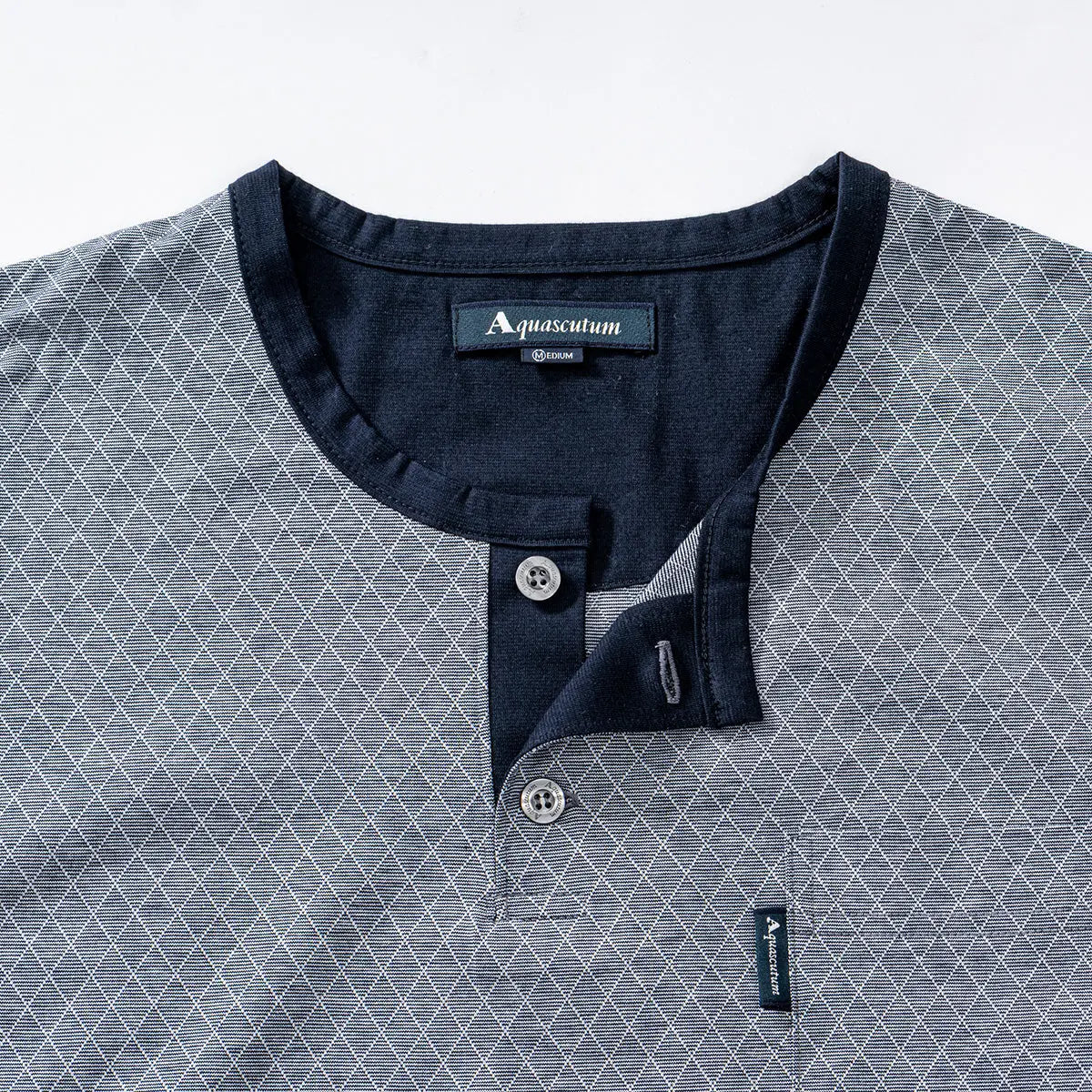 Aquascutum アクアスキュータム パジャマ SJQダイヤ柄ヘンリー - パジャマ RENOWNINX ONLINE SHOP
