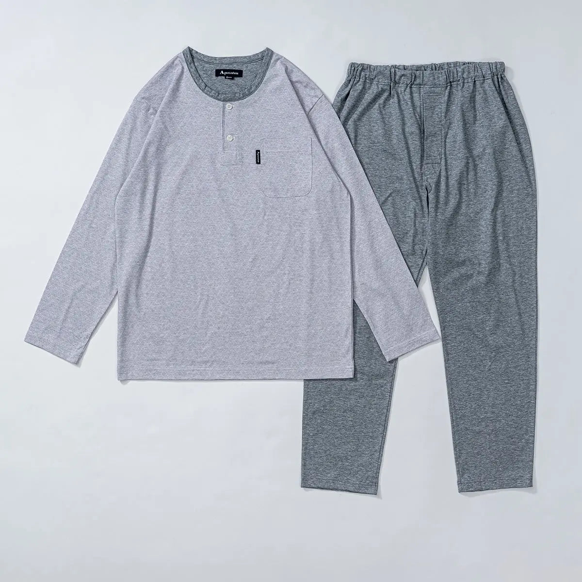 Aquascutum アクアスキュータム パジャマ SJQダイヤ柄ヘンリー - パジャマ Pink / L RENOWNINX ONLINE SHOP