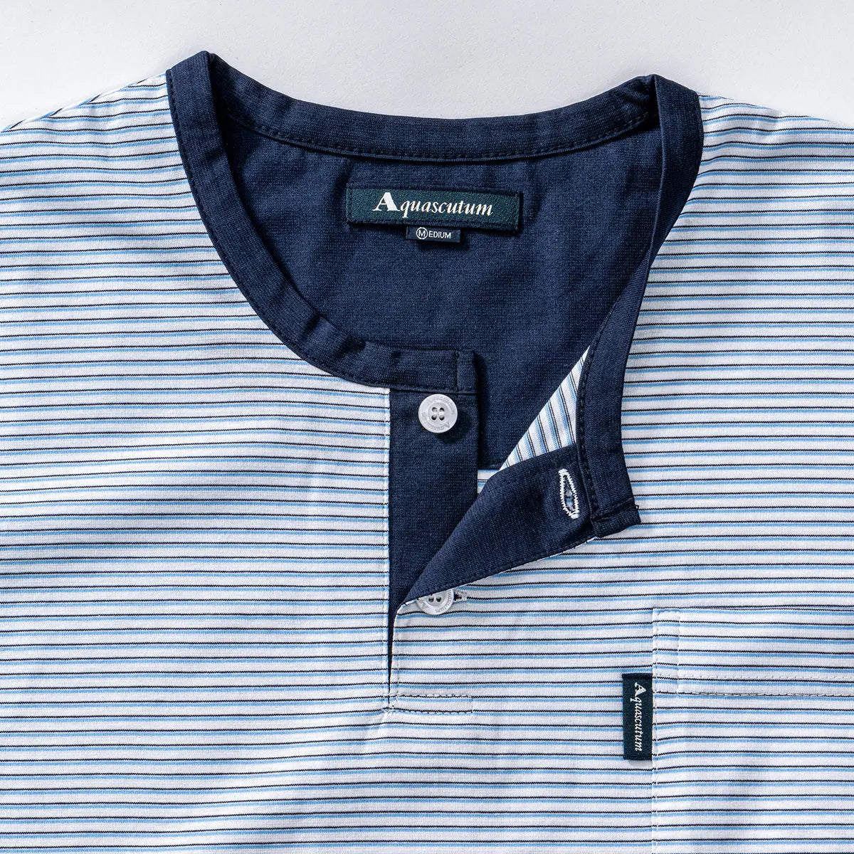 Aquascutum アクアスキュータム パジャマ SZ天竺ボーダーヘンリー - パジャマ RENOWNINX ONLINE SHOP