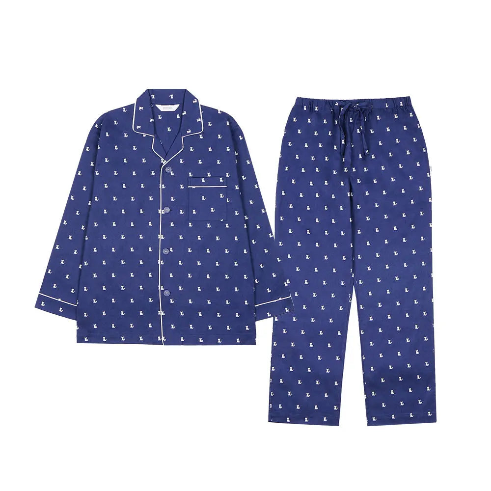 MACKINTOSH PHILOSOPHY マッキントッシュ フィロソフィー パジャマ ピケプリントキャット - パジャマ Blue / L RENOWNINX ONLINE SHOP