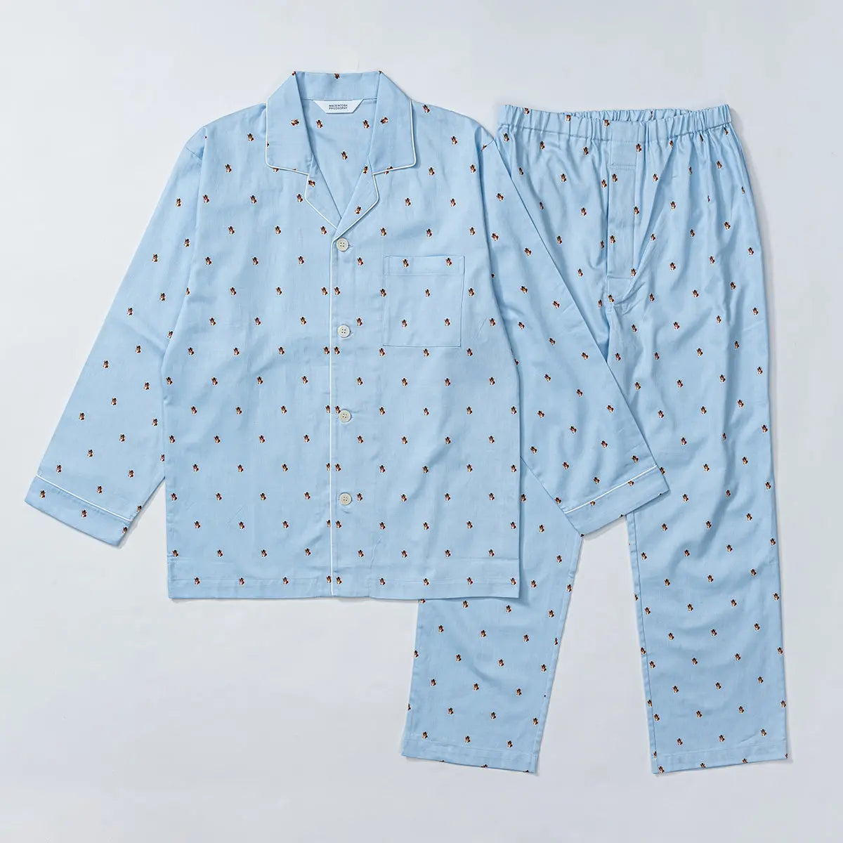 MACKINTOSH PHILOSOPHY マッキントッシュ フィロソフィー パジャマ サテンプリントコーギー - パジャマ Sax / LL RENOWNINX ONLINE SHOP