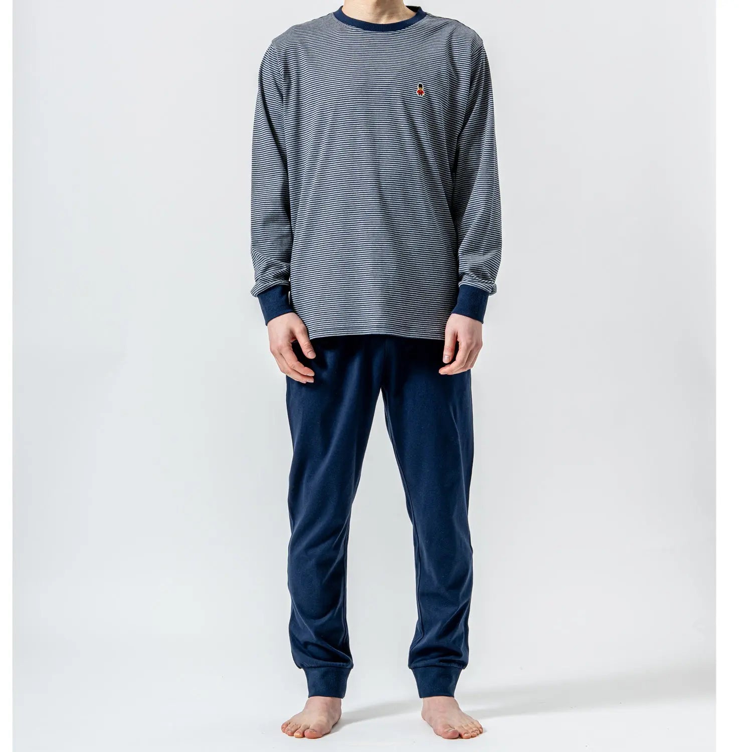 MACKINTOSH PHILOSOPHY マッキントッシュ フィロソフィー パジャマ 40 2天竺細ボーダークルー+無地パンツ - パジャマ Navy / L RENOWNINX ONLINE SHOP