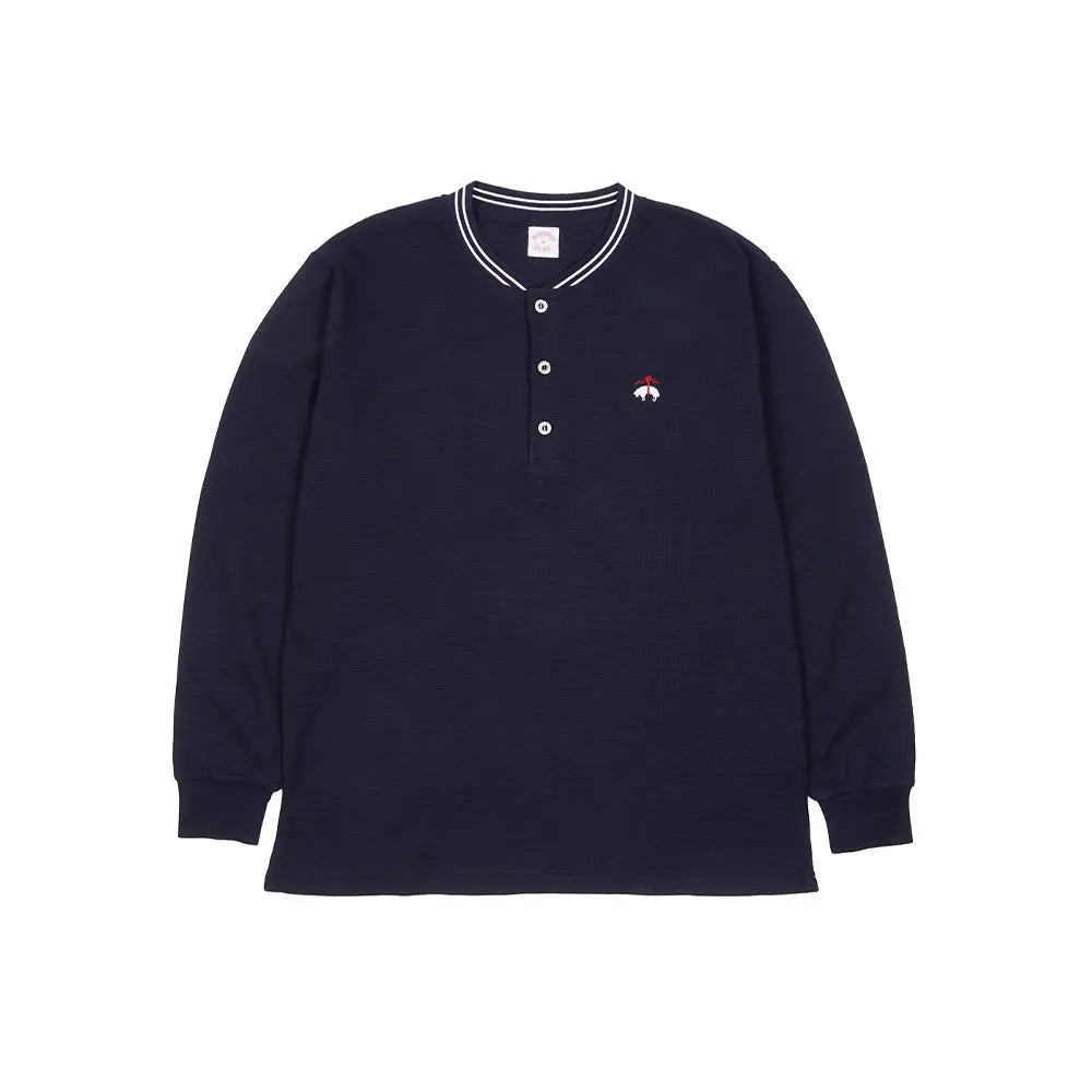Brooks Brothers ブルックス ブラザーズ DRY-Xストレッチワッフル無地ヘンリー - ルームウェア Navy / L RENOWNINX ONLINE SHOP