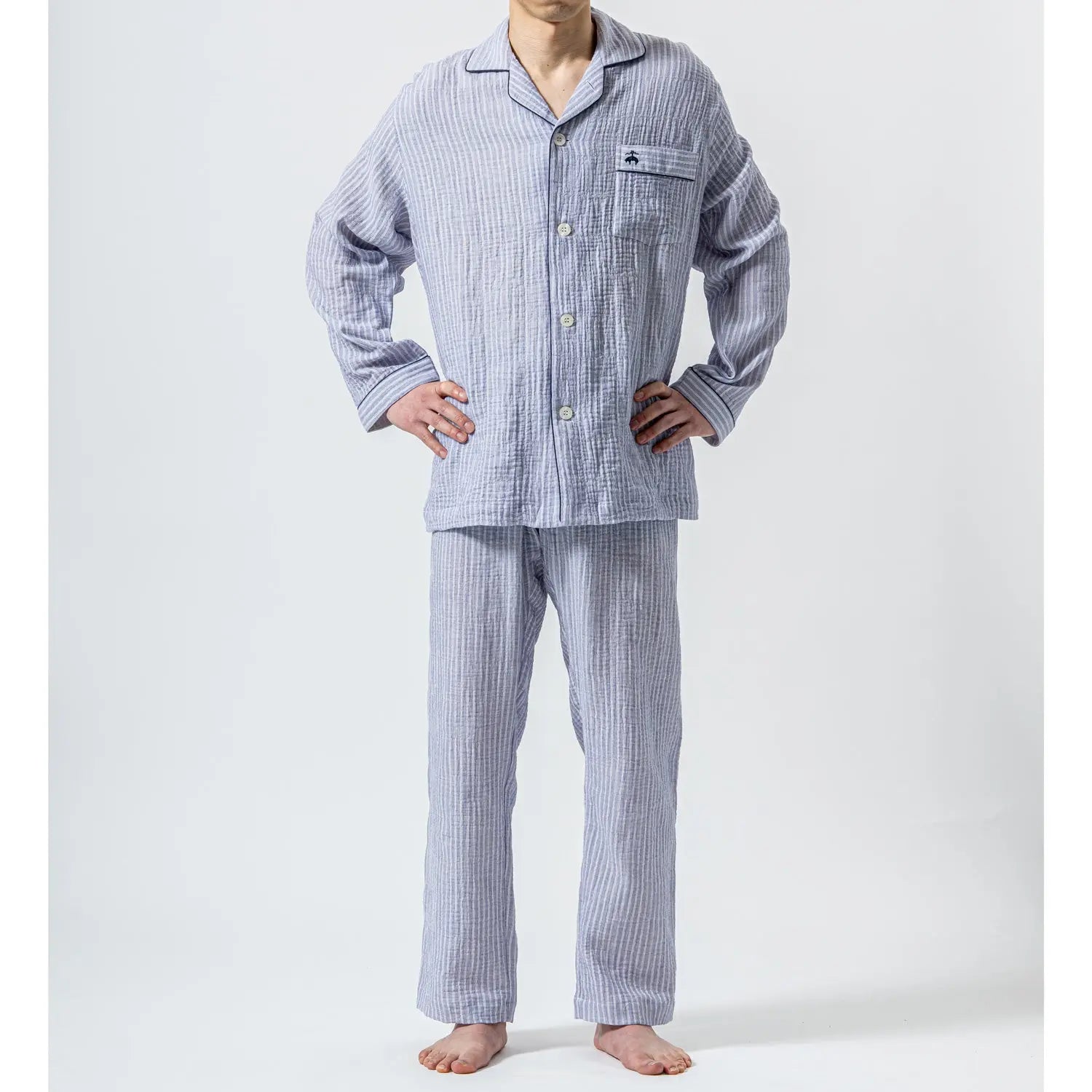 Brooks Brothers ブルックス ブラザーズ パジャマ Wガーゼストライプ - パジャマ Purple / L RENOWNINX ONLINE SHOP