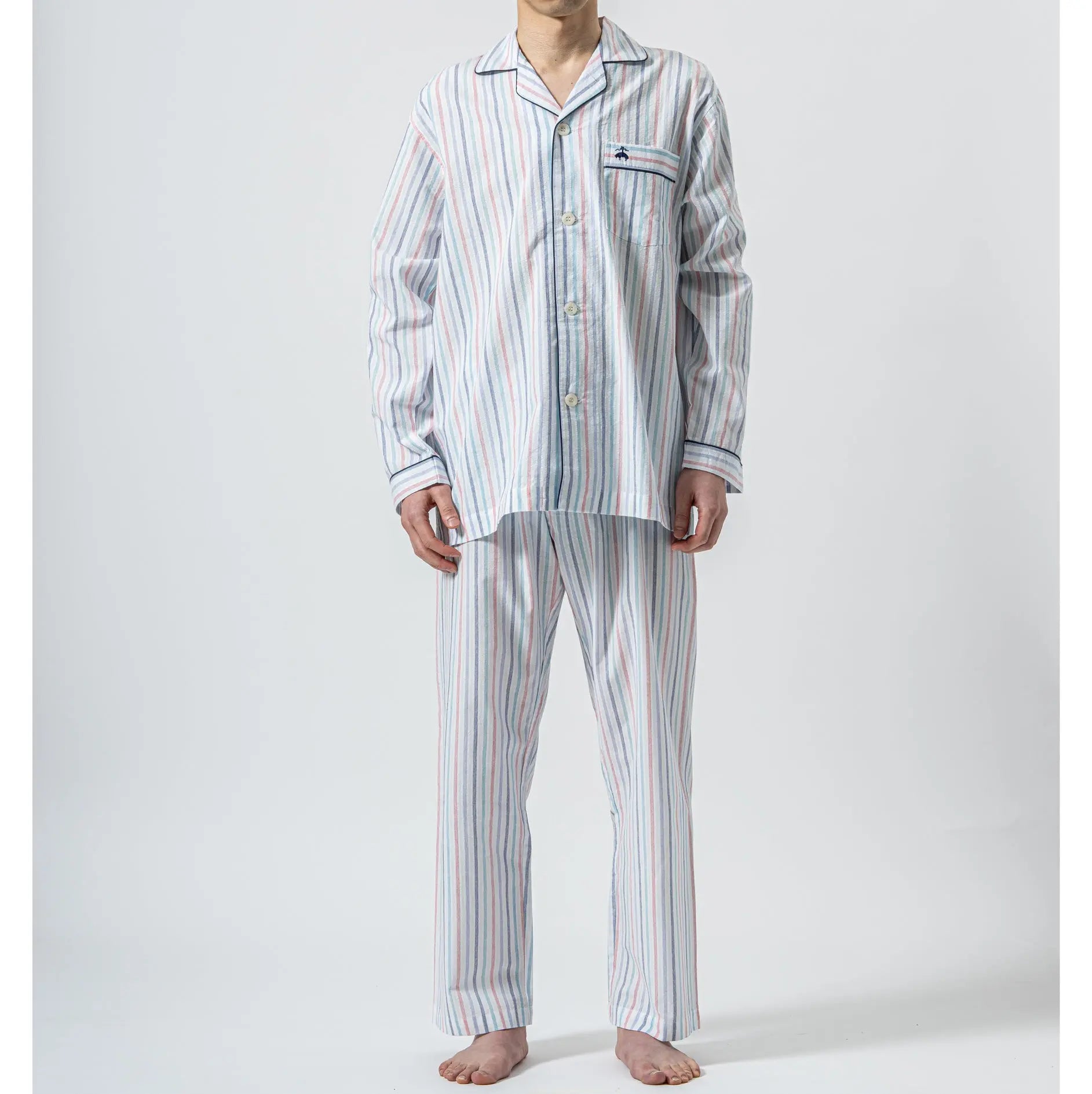 Brooks Brothers ブルックス ブラザーズ パジャマ 水彩画風サッカーストライプ - パジャマ Light Orange / L RENOWNINX ONLINE SHOP