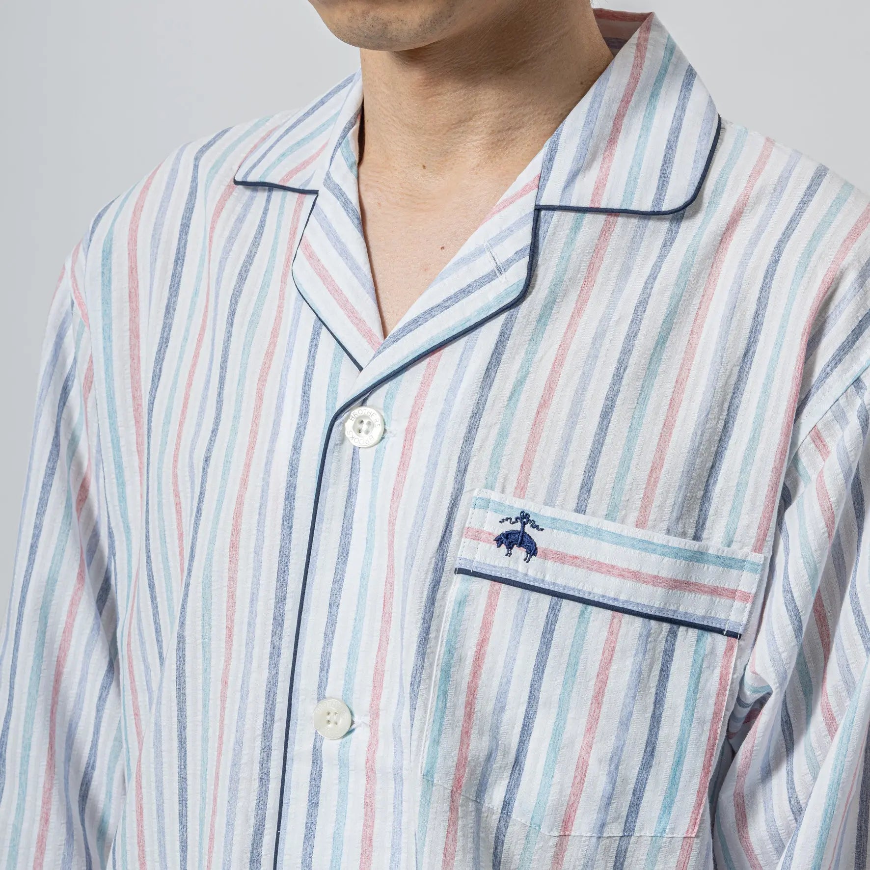 Brooks Brothers ブルックス ブラザーズ パジャマ 水彩画風サッカーストライプ - パジャマ RENOWNINX ONLINE SHOP