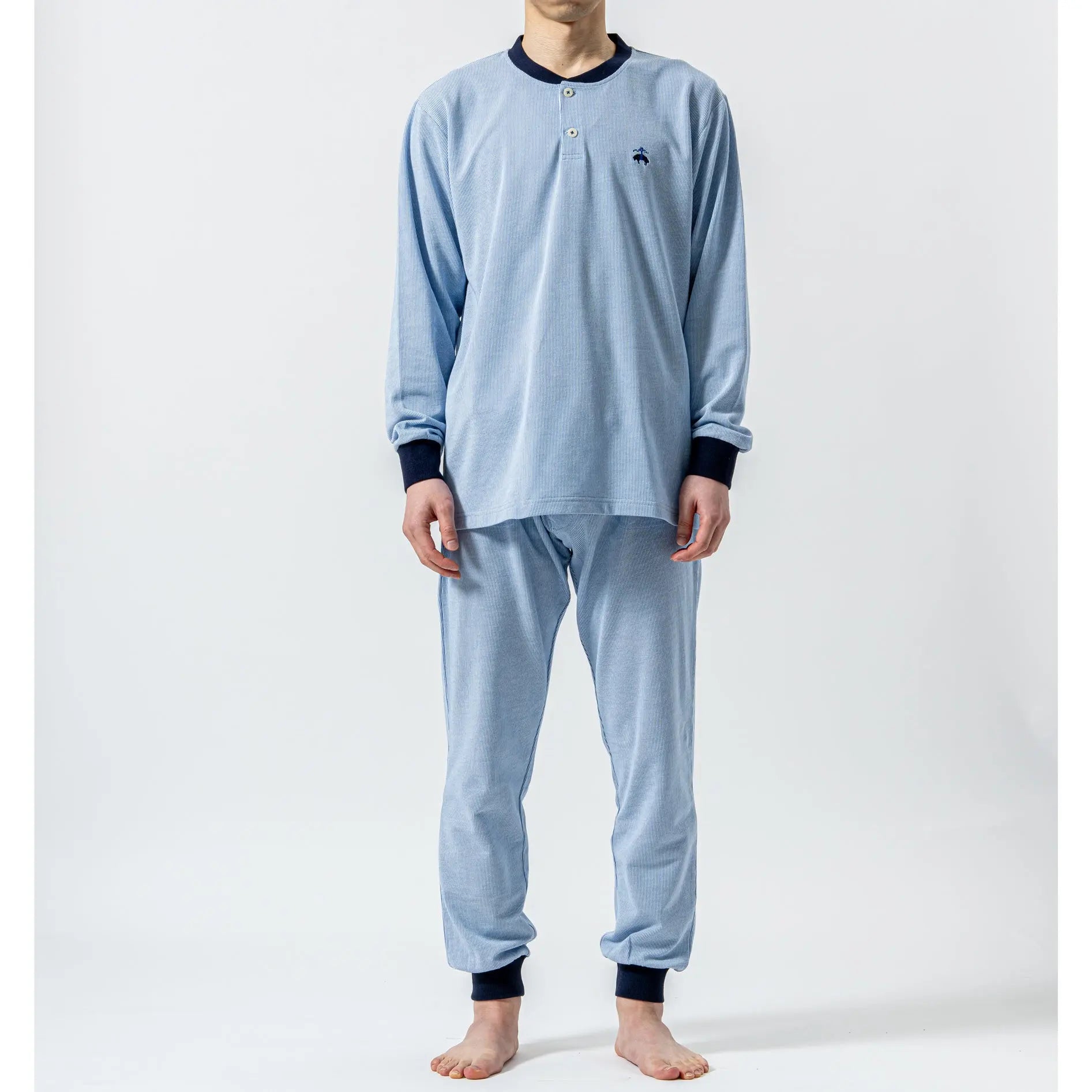 Brooks Brothers ブルックス ブラザーズ パジャマ AIR DRYニットコードレーンヘンリー - パジャマ Blue / L RENOWNINX ONLINE SHOP