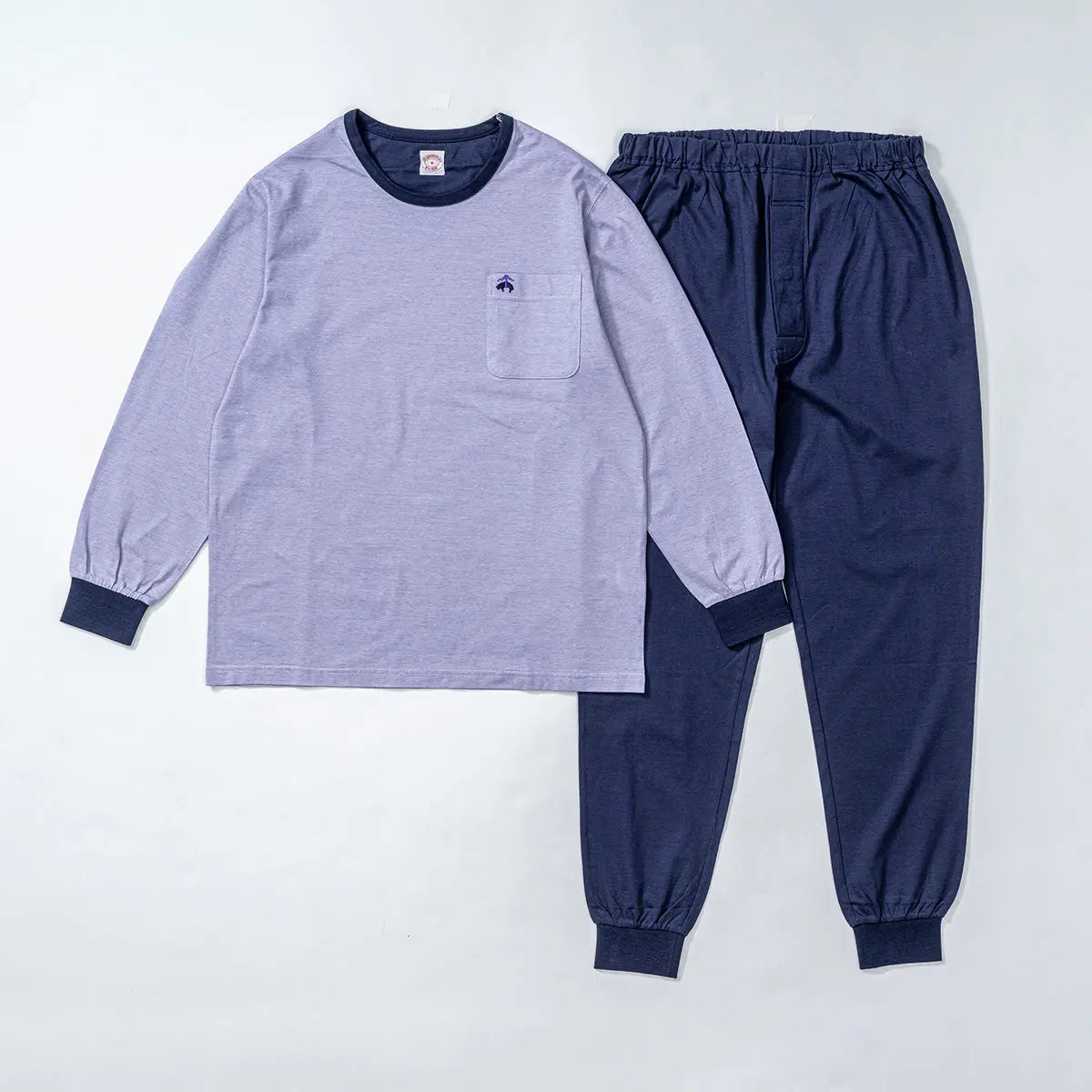 Brooks Brothers ブルックス ブラザーズ パジャマ 32SZシルケット天竺極細ボーダークルー - パジャマ Light Purple / L RENOWNINX ONLINE SHOP