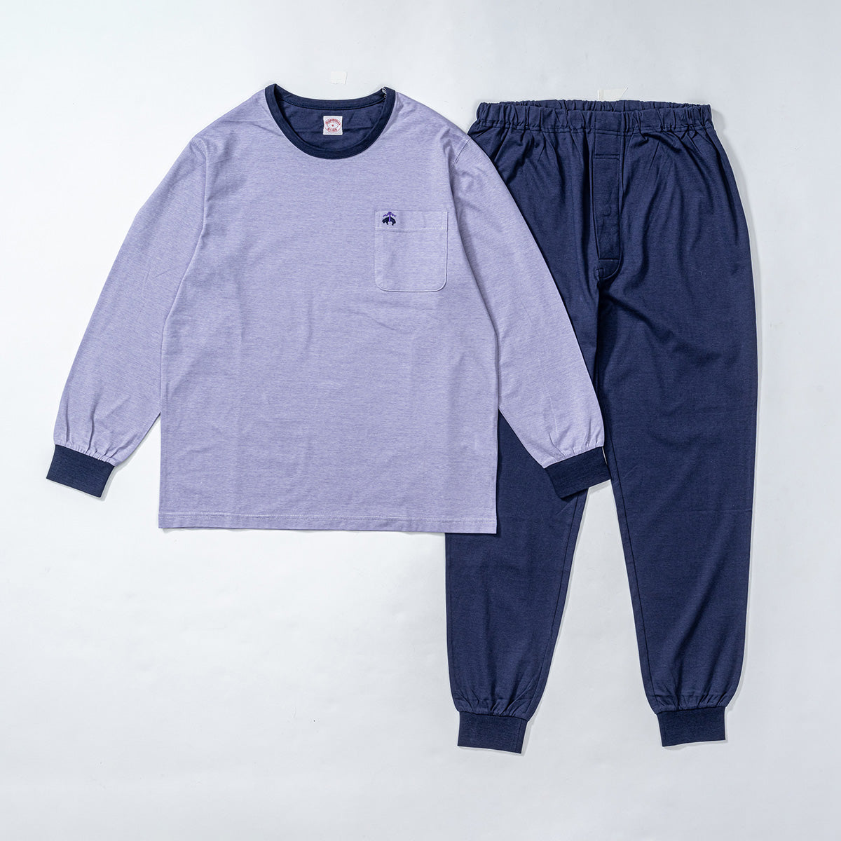 Brooks Brothers ブルックス ブラザーズ パジャマ 32SZシルケット天竺極細ボーダークルー - パジャマ Light Purple / L RENOWNINX ONLINE SHOP