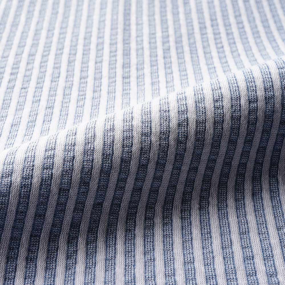 Aquascutum アクアスキュータム 綿ニットサッカーストライプ 衿付き - ルームウェア RENOWNINX ONLINE SHOP