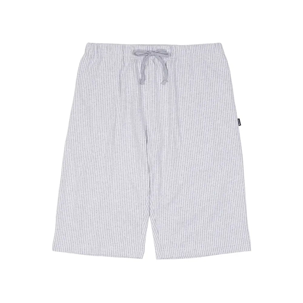 Aquascutum アクアスキュータム 綿ニットサッカーストライプ&無地ハーフパンツ - ルームウェア Gray / L RENOWNINX ONLINE SHOP