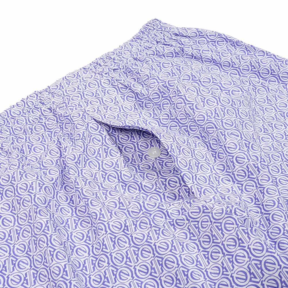 Aquascutum アクアスキュータム パジャマ 60リップルプリントモノグラム AQ半袖7分パンツ 衿なしV - パジャマ RENOWNINX ONLINE SHOP