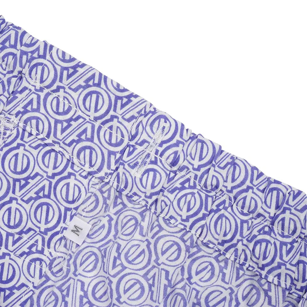 Aquascutum アクアスキュータム パジャマ 60リップルプリントモノグラム AQ半袖7分パンツ 衿なしV - パジャマ RENOWNINX ONLINE SHOP