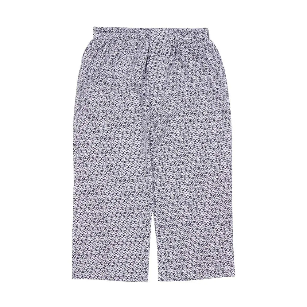 Aquascutum アクアスキュータム パジャマ 60リップルプリントモノグラム AQ半袖7分パンツ 衿なしV - パジャマ RENOWNINX ONLINE SHOP