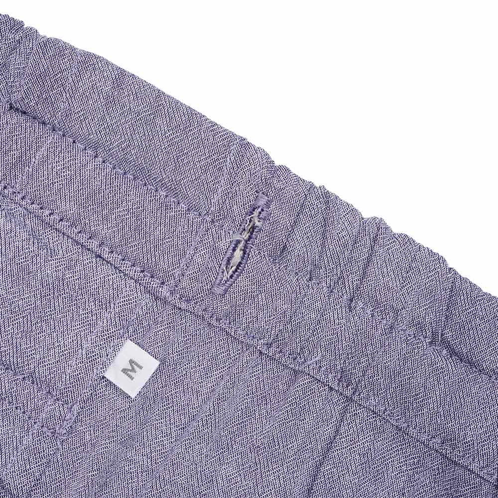 Aquascutum アクアスキュータム パジャマ クレープボーダー+シャンブレー 6分袖7分パンツ 衿なし - パジャマ RENOWNINX ONLINE SHOP