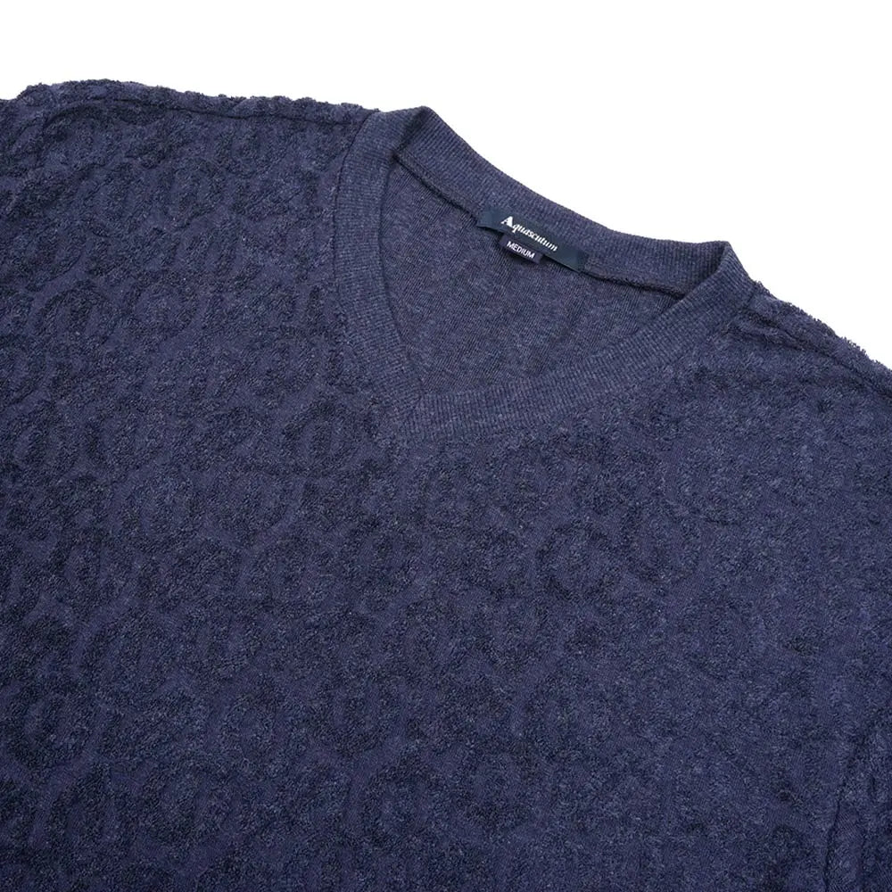 Aquascutum アクアスキュータム パイル杢ジャカードAQ VネックTシャツ - ルームウェア RENOWNINX ONLINE SHOP