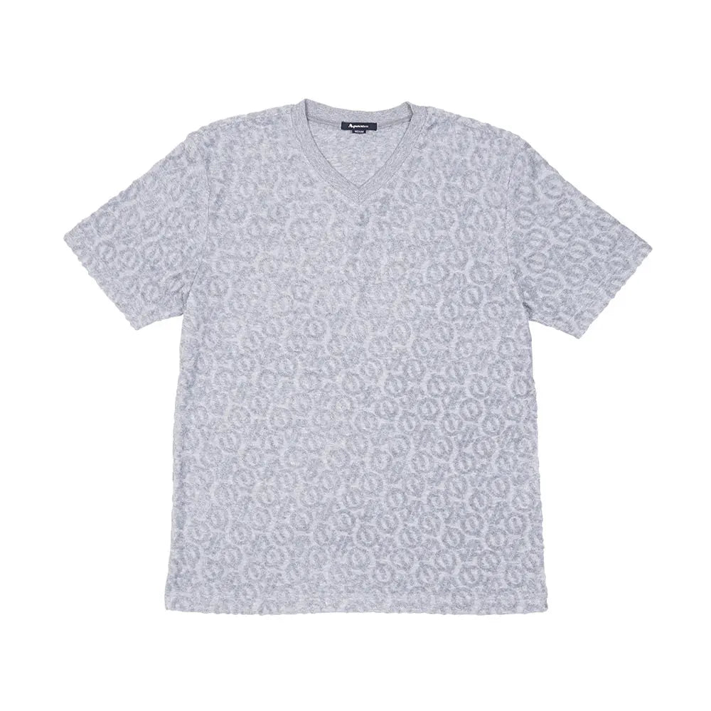Aquascutum アクアスキュータム パイル杢ジャカードAQ VネックTシャツ - ルームウェア Gray / L RENOWNINX ONLINE SHOP