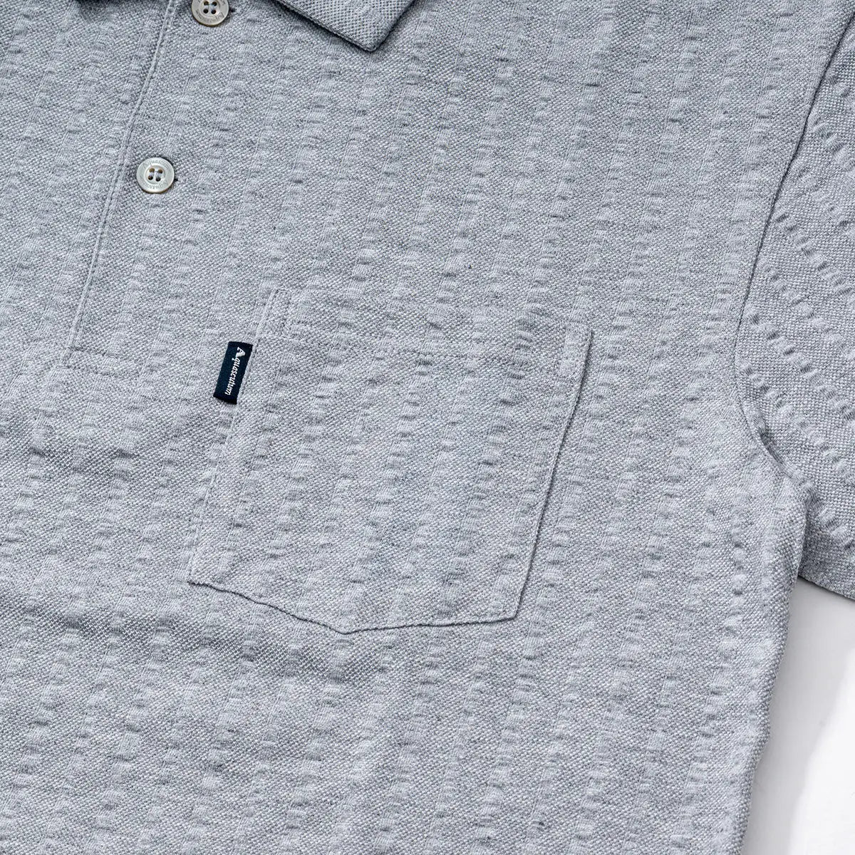 Aquascutum アクアスキュータム Tシャツ 吸水速乾ニットサッカー杢無地衿付き - ルームウェア RENOWNINX ONLINE SHOP