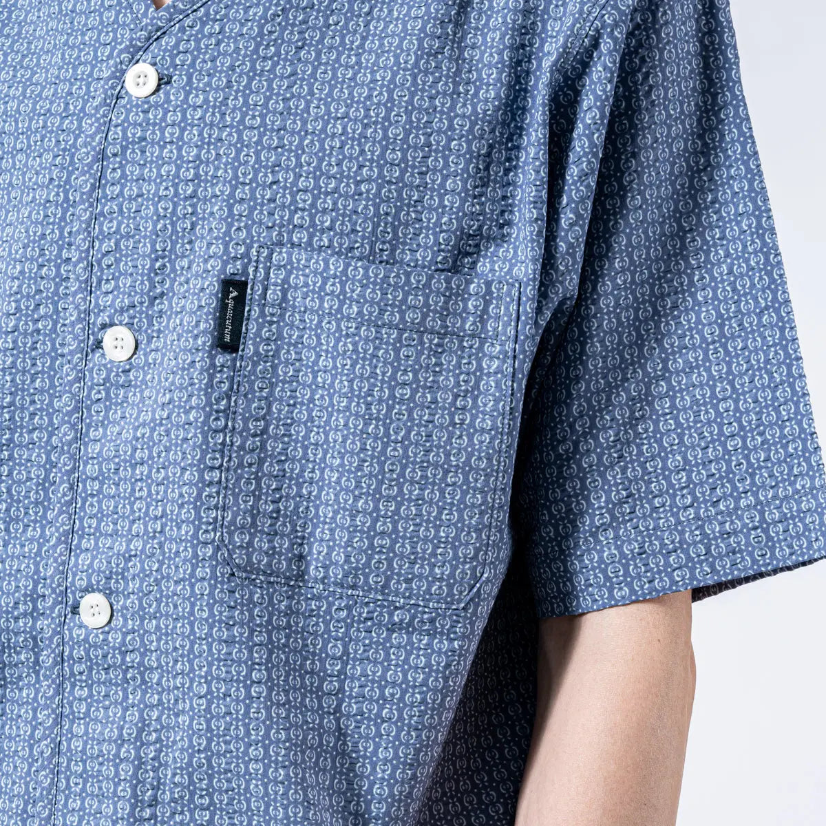 Aquascutum アクアスキュータム パジャマ 60リップルプリントアップル 半袖7分パンツ衿なしV - パジャマ RENOWNINX ONLINE SHOP