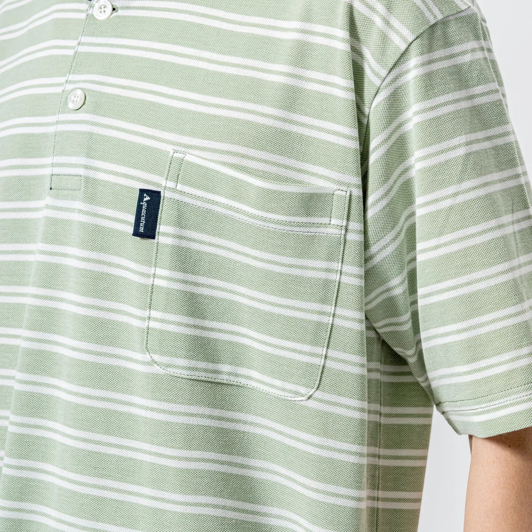 Aquascutum アクアスキュータム パジャマ シルキーコットン鹿の子ボーダーヘンリー - パジャマ RENOWNINX ONLINE SHOP