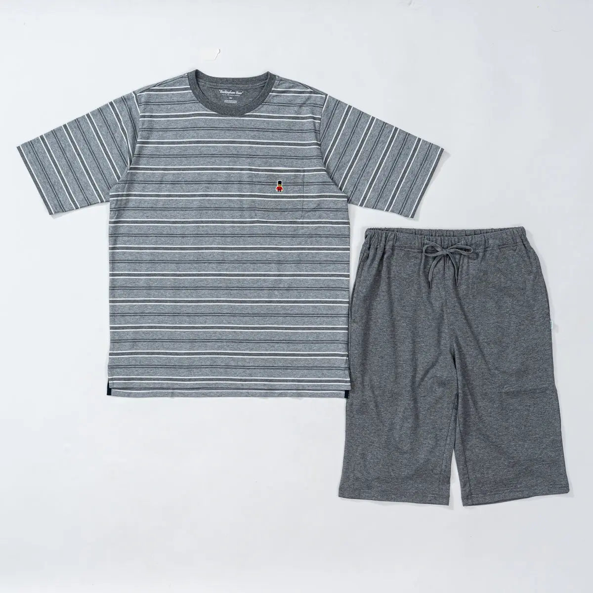 MACKINTOSH PHILOSOPHY マッキントッシュ フィロソフィー パジャマ 40/2天竺ボーダークルー半袖+無地ハーフパンツ - パジャマ Gray / LL RENOWNINX ONLINE SHOP