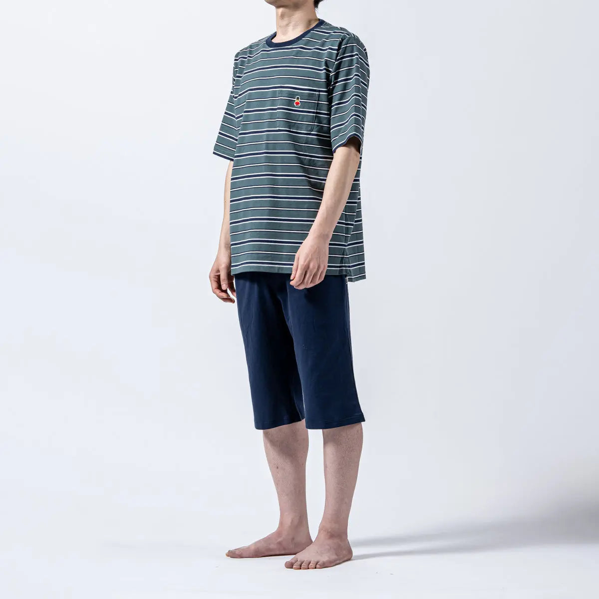 MACKINTOSH PHILOSOPHY マッキントッシュ フィロソフィー パジャマ 40/2天竺ボーダークルー半袖+無地ハーフパンツ - パジャマ RENOWNINX ONLINE SHOP