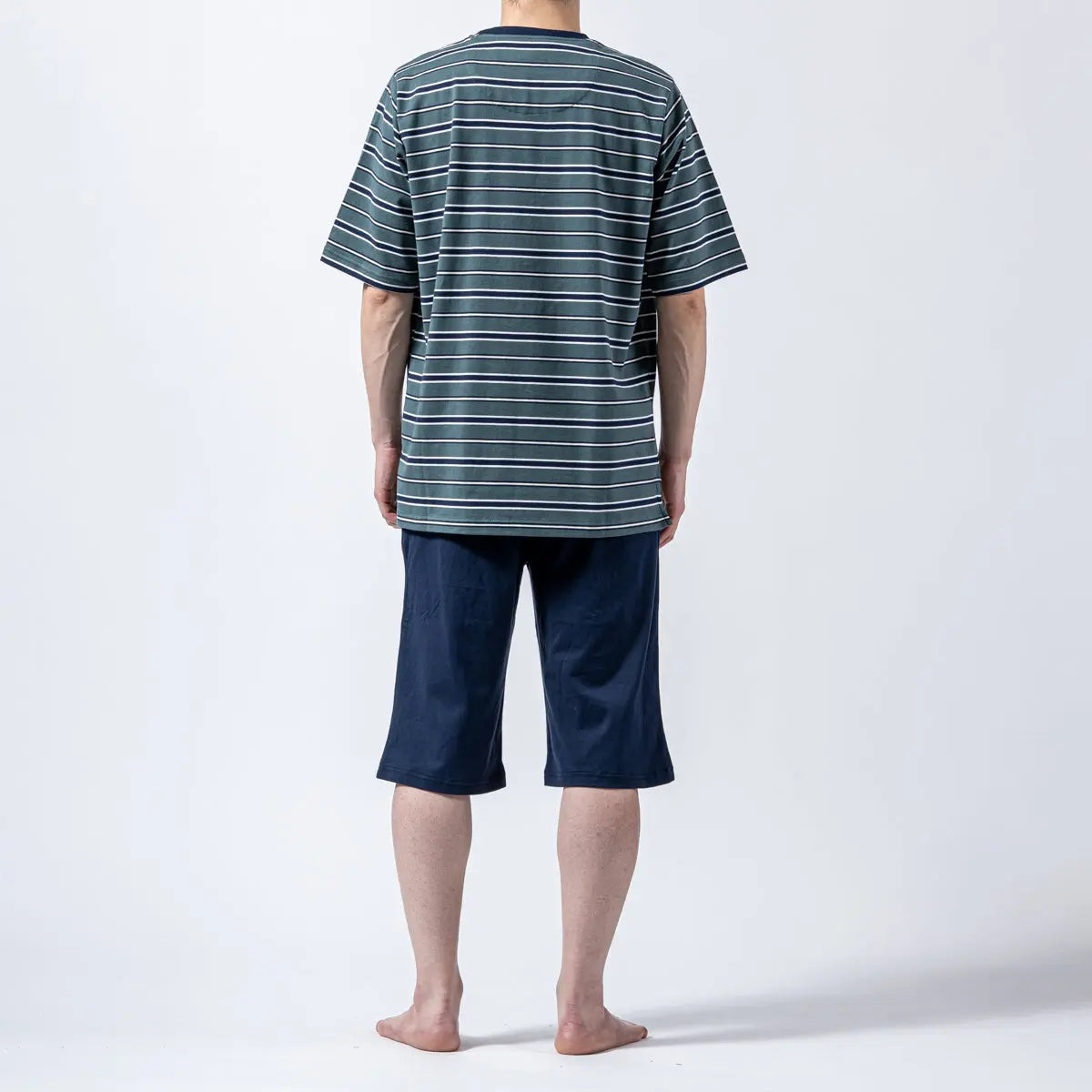 MACKINTOSH PHILOSOPHY マッキントッシュ フィロソフィー パジャマ 40/2天竺ボーダークルー半袖+無地ハーフパンツ - パジャマ RENOWNINX ONLINE SHOP