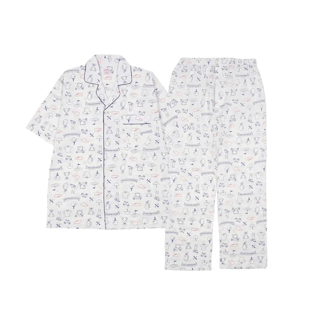 Brooks Brothers ブルックス ブラザーズ パジャマ リップルゴルフプリント - パジャマ White / L RENOWNINX ONLINE SHOP