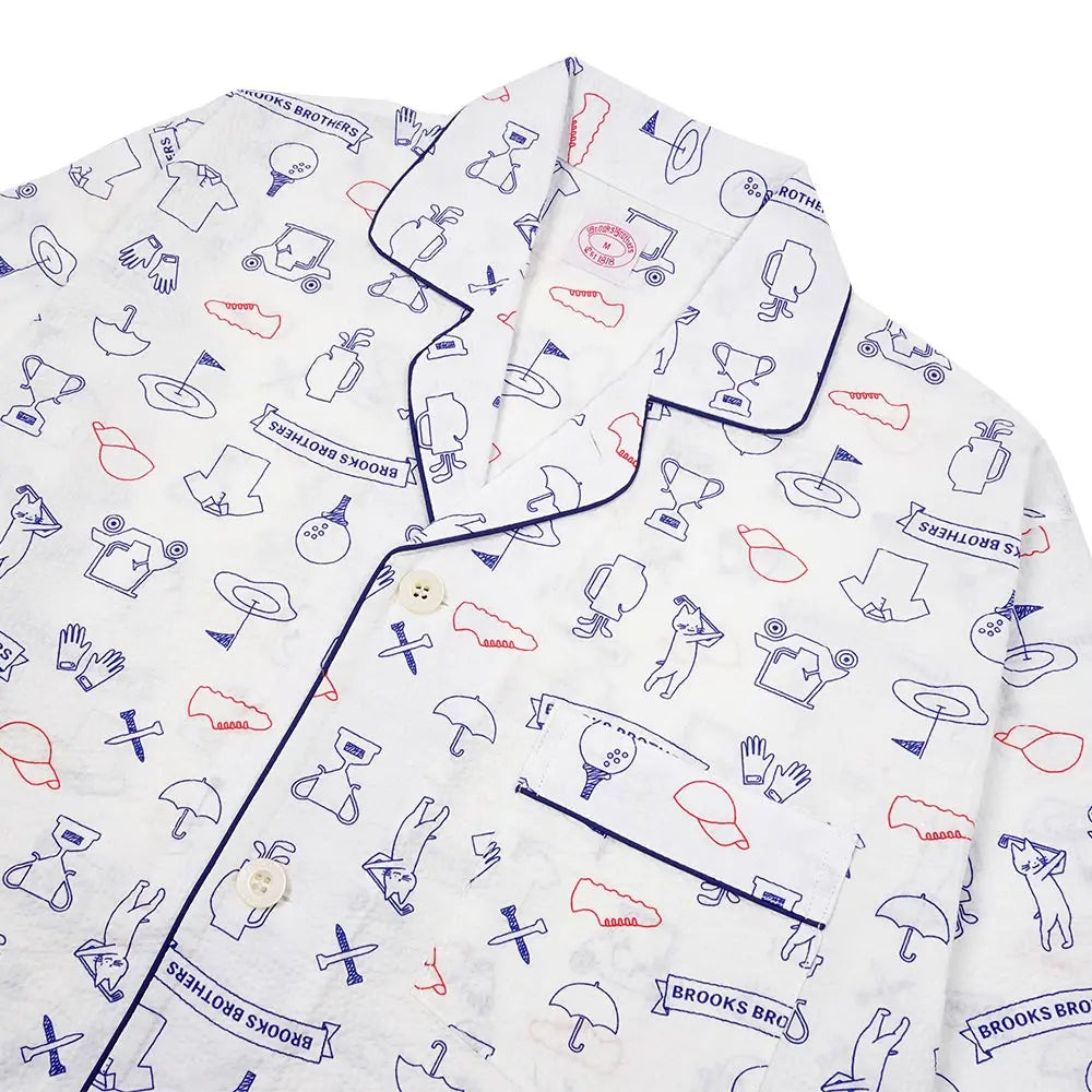 Brooks Brothers ブルックス ブラザーズ パジャマ リップルゴルフプリント - パジャマ RENOWNINX ONLINE SHOP