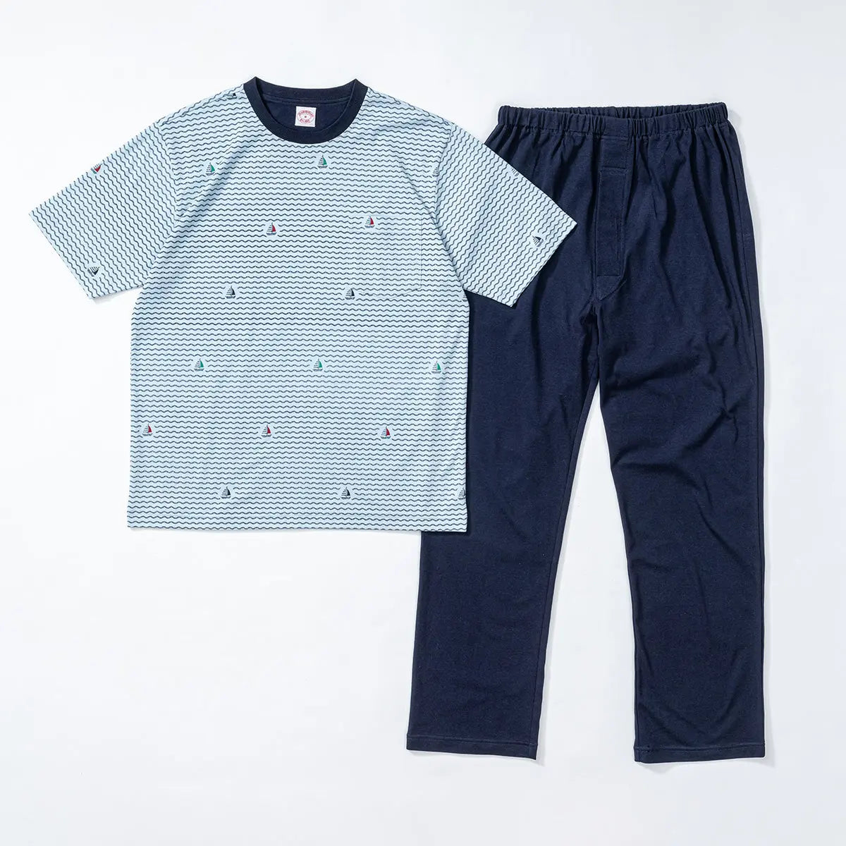 Brooks Brothers ブルックス ブラザーズ パジャマ 天竺ヨットプリントクルー - パジャマ Sax / LL RENOWNINX ONLINE SHOP
