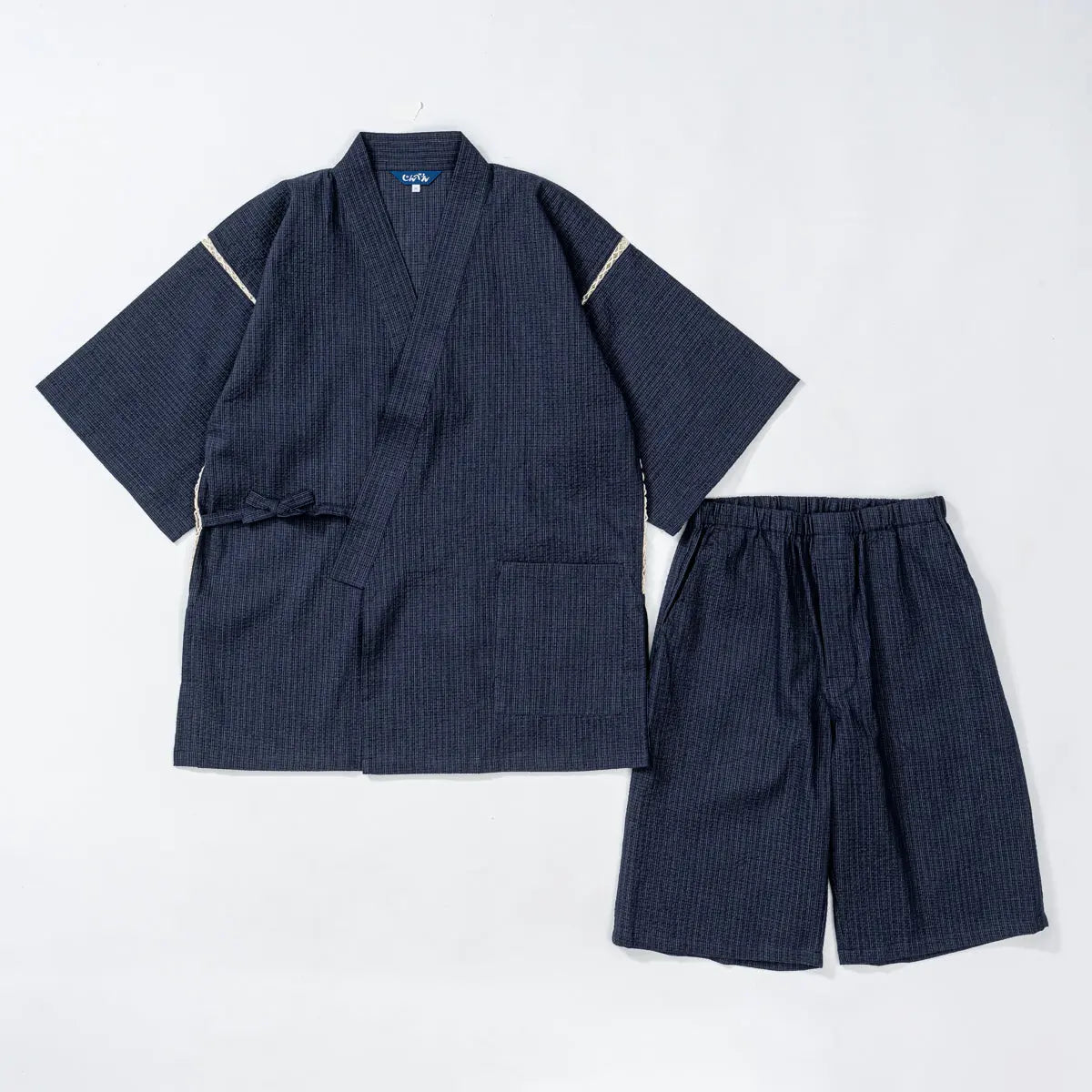 JIN 甚兵衛 しじら無地調 - パジャマ Navy / LL RENOWNINX ONLINE SHOP