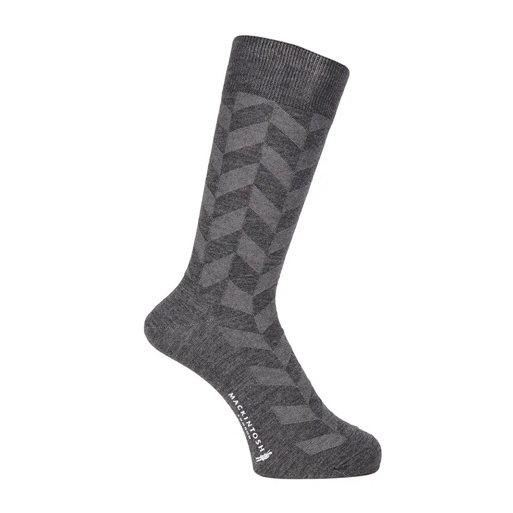 MACKINTOSH LONDON マッキントッシュ ロンドン ソックス 矢羽根リンクス - ビジネスソックス Gray / 27-29 RENOWNINX ONLINE SHOP