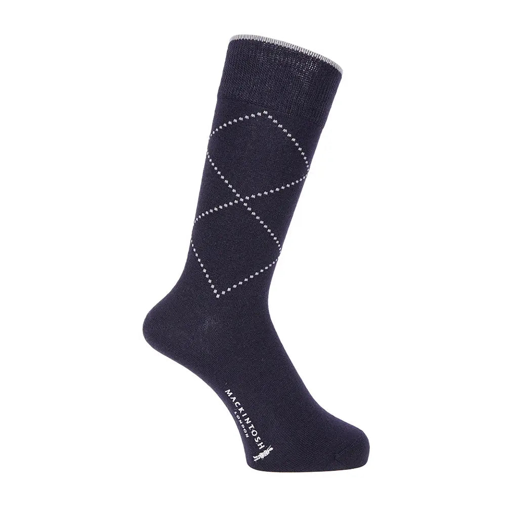 MACKINTOSH LONDON マッキントッシュ ロンドン ソックス ラインダイヤ - カジュアルソックス Navy / 27-29 RENOWNINX ONLINE SHOP