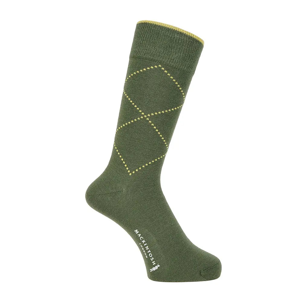 MACKINTOSH LONDON マッキントッシュ ロンドン ソックス ラインダイヤ - カジュアルソックス Green / 27-29 RENOWNINX ONLINE SHOP